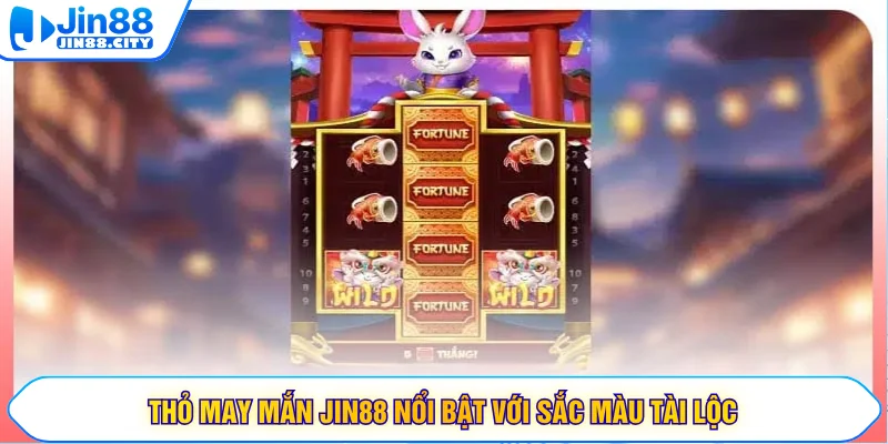 Thỏ may mắn JIN88 nổi bật với sắc màu tài lộc