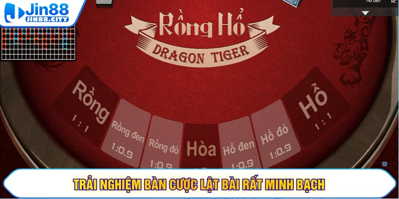 Trải nghiệm bàn cược lật bài rất minh bạch